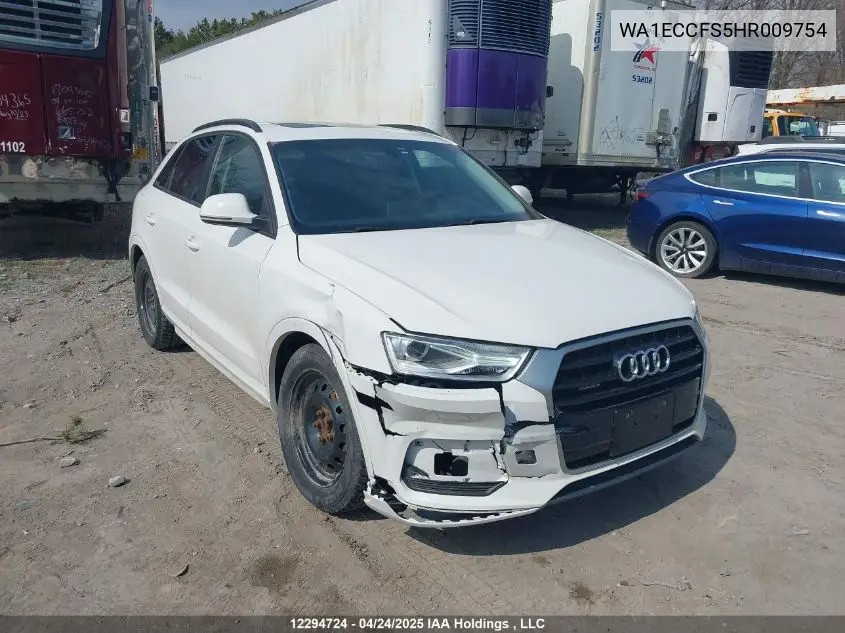 2017 Audi Q3 Premium VIN: WA1ECCFS5HR009754 Lot: 12294724