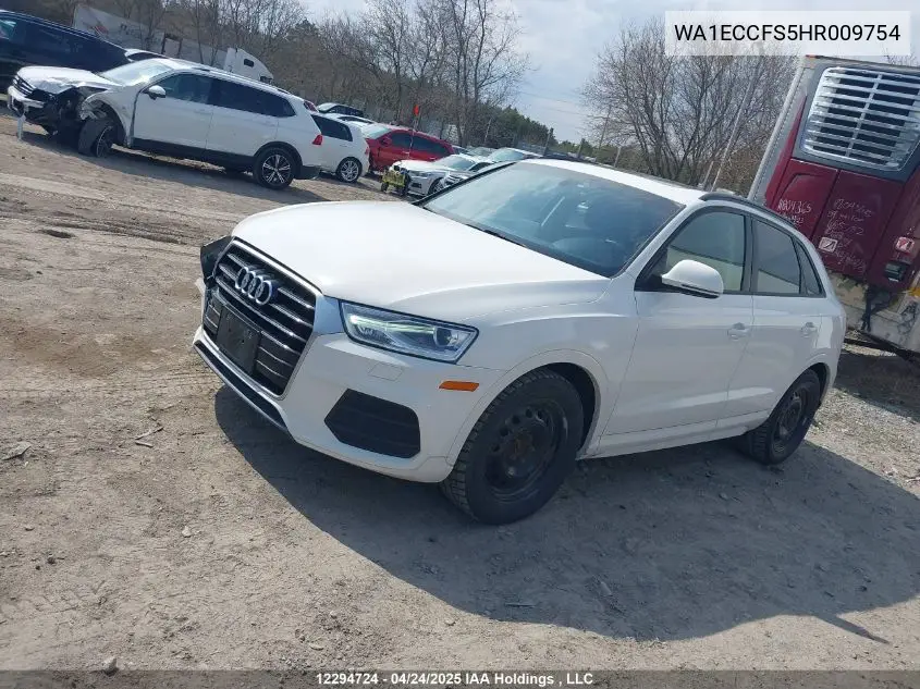 2017 Audi Q3 Premium VIN: WA1ECCFS5HR009754 Lot: 12294724