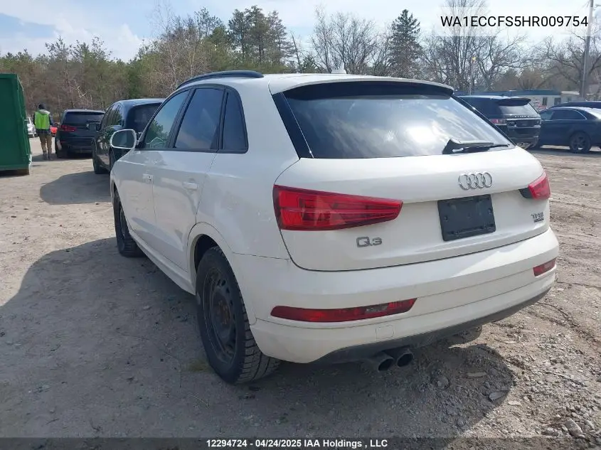 2017 Audi Q3 Premium VIN: WA1ECCFS5HR009754 Lot: 12294724