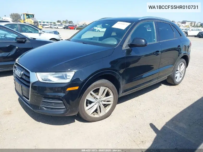 2017 Audi Q3 2.0T Premium VIN: WA1BCCFS5HR010731 Lot: 42211073