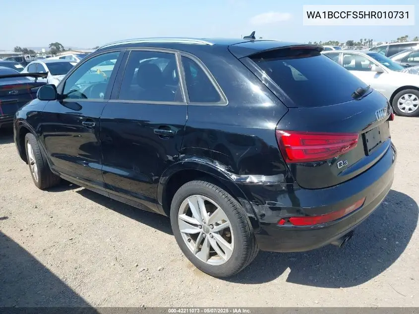 2017 Audi Q3 2.0T Premium VIN: WA1BCCFS5HR010731 Lot: 42211073