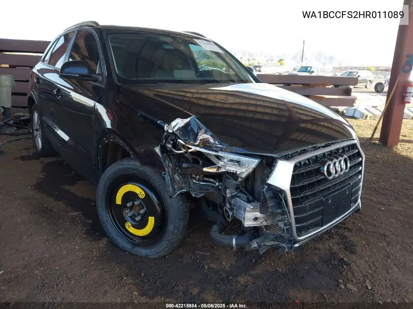 2017 Audi Q3 2.0T Premium VIN: WA1BCCFS2HR011089 Lot: 42215884