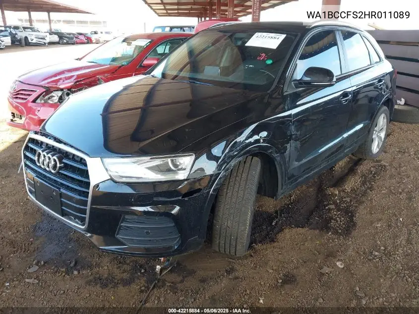 2017 Audi Q3 2.0T Premium VIN: WA1BCCFS2HR011089 Lot: 42215884