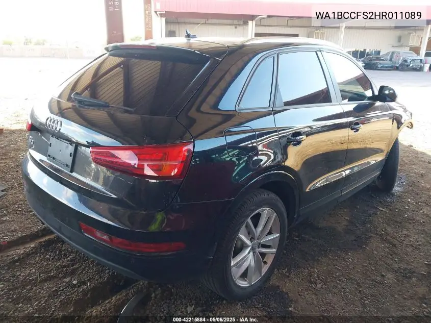 2017 Audi Q3 2.0T Premium VIN: WA1BCCFS2HR011089 Lot: 42215884