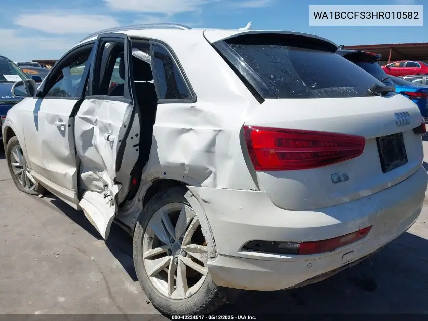 2017 Audi Q3 2.0T Premium VIN: WA1BCCFS3HR010582 Lot: 42234517