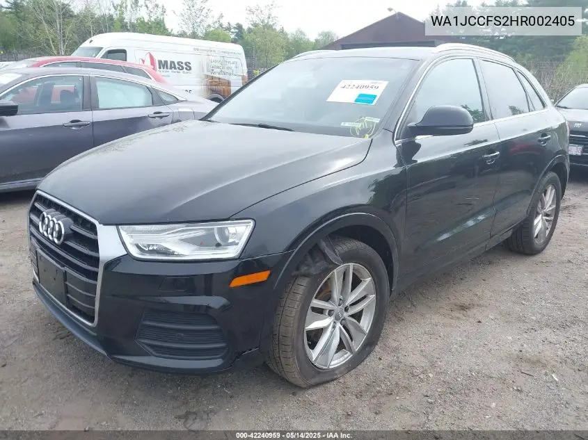 2017 Audi Q3 2.0T Premium VIN: WA1JCCFS2HR002405 Lot: 42240959