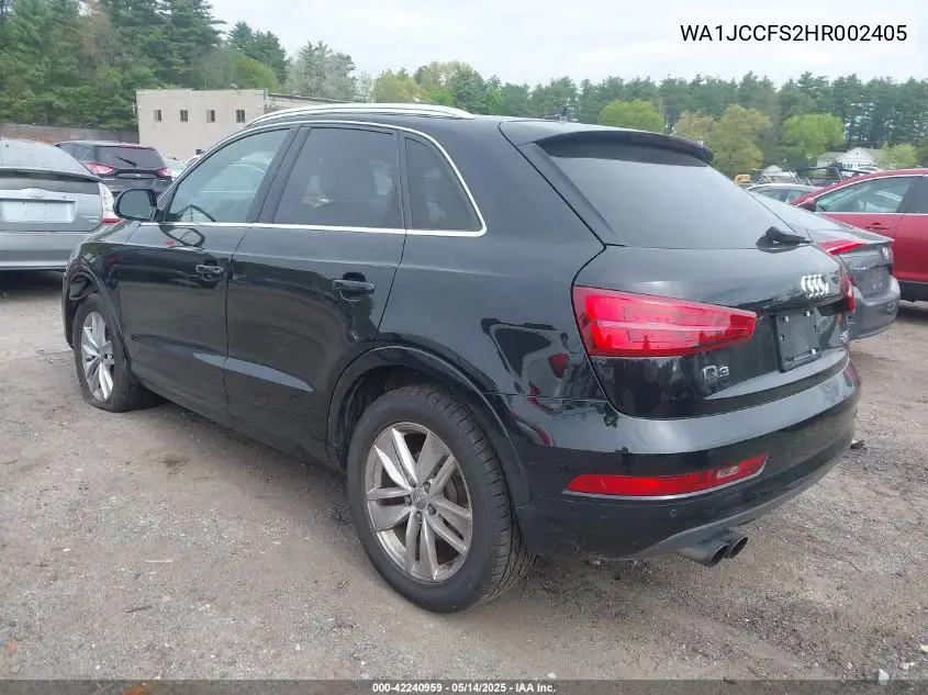 2017 Audi Q3 2.0T Premium VIN: WA1JCCFS2HR002405 Lot: 42240959