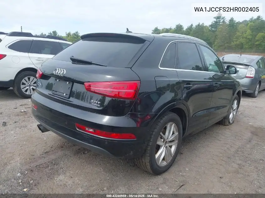 2017 Audi Q3 2.0T Premium VIN: WA1JCCFS2HR002405 Lot: 42240959