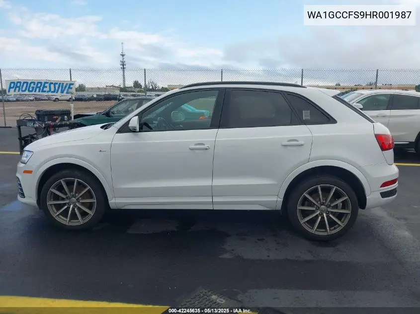 2017 Audi Q3 2.0T Premium VIN: WA1GCCFS9HR001987 Lot: 42245635