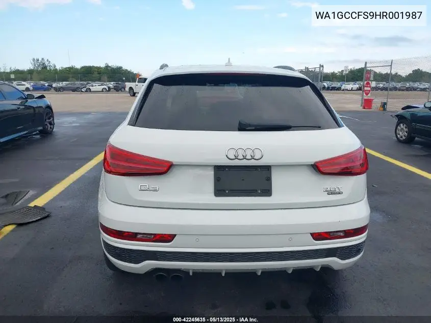 2017 Audi Q3 2.0T Premium VIN: WA1GCCFS9HR001987 Lot: 42245635