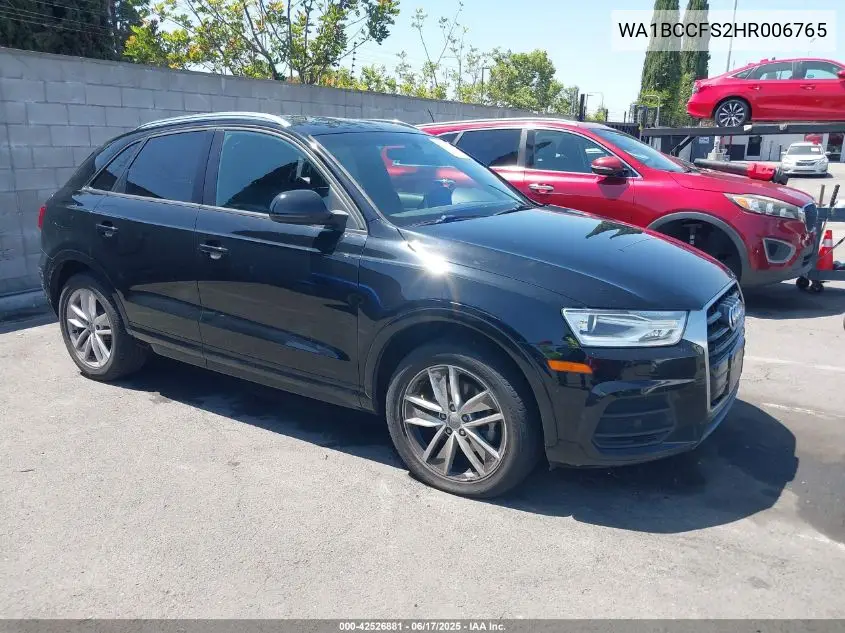 2017 Audi Q3 2.0T Premium VIN: WA1BCCFS2HR006765 Lot: 42526881