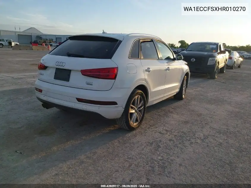 2017 Audi Q3 2.0T Premium VIN: WA1ECCFSXHR010270 Lot: 42609117