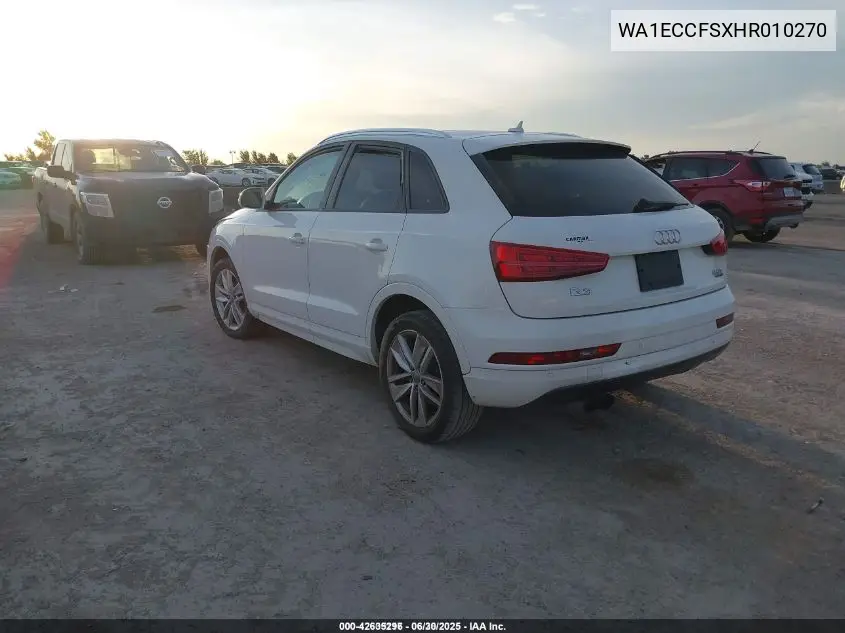 wa1eccfsxhr010270 WA1ECCFSXHR010270 2017 Audi Q3 2.0T Premium