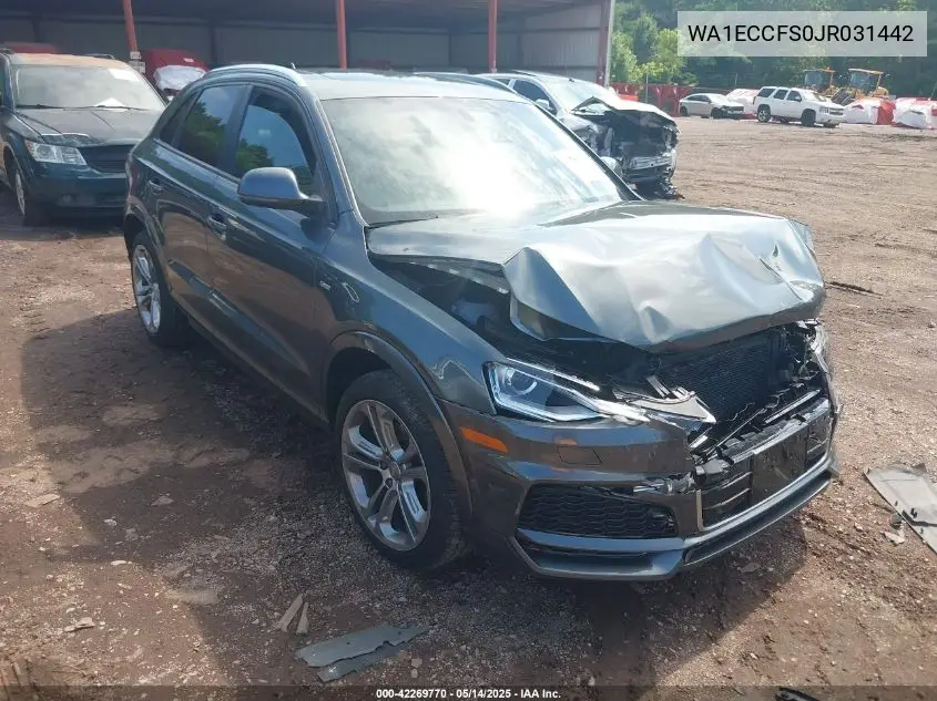 2018 Audi Q3 2.0T Sport Premium VIN: WA1ECCFS0JR031442 Lot: 42269770