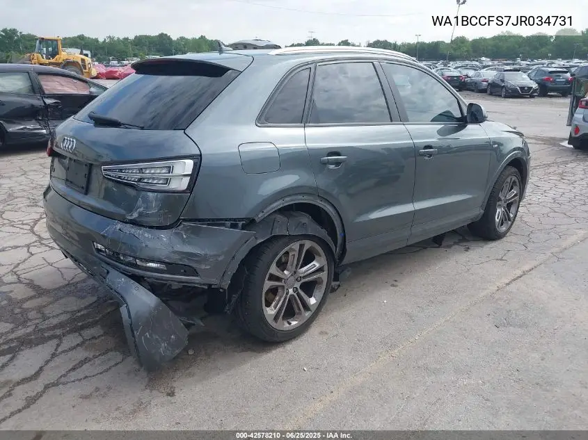 2018 Audi Q3 2.0T Premium/2.0T Sport Premium VIN: WA1BCCFS7JR034731 Lot: 42578210