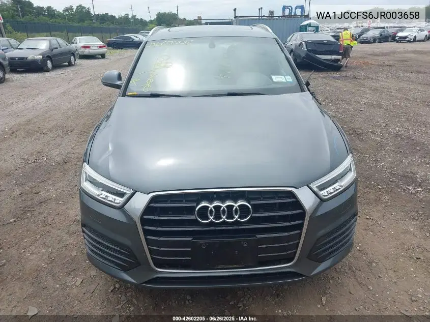 2018 Audi Q3 2.0T Premium/2.0T Sport Premium VIN: WA1JCCFS6JR003658 Lot: 42602205