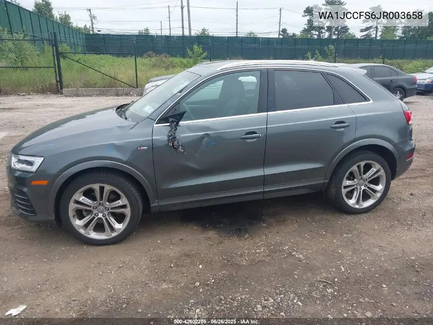 2018 Audi Q3 2.0T Premium/2.0T Sport Premium VIN: WA1JCCFS6JR003658 Lot: 42602205