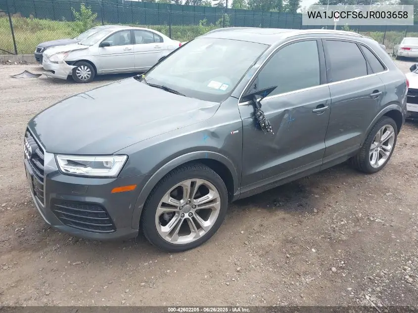 2018 Audi Q3 2.0T Premium/2.0T Sport Premium VIN: WA1JCCFS6JR003658 Lot: 42602205