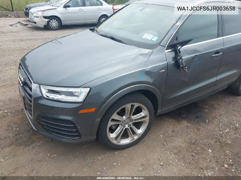2018 Audi Q3 2.0T Premium/2.0T Sport Premium VIN: WA1JCCFS6JR003658 Lot: 42602205
