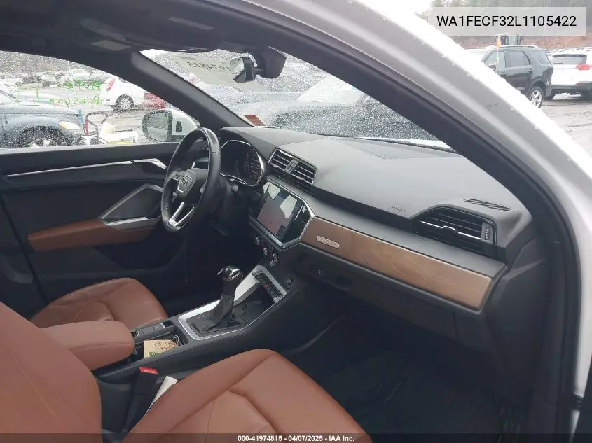 2020 Audi Q3 Prestige 45 Tfsi S Line Quattro Tiptronic VIN: WA1FECF32L1105422 Lot: 41974815