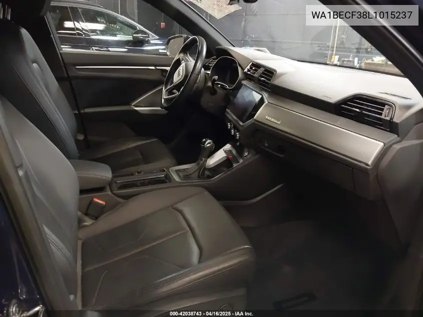 2020 Audi Q3 Premium Plus 45 Tfsi Quattro Tiptronic VIN: WA1BECF38L1015237 Lot: 42038743