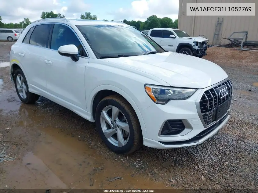 2020 Audi Q3 Premium 45 Tfsi Quattro Tiptronic VIN: WA1AECF31L1052769 Lot: 42233376