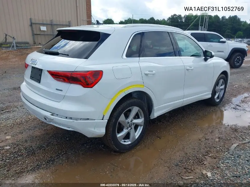 2020 Audi Q3 Premium 45 Tfsi Quattro Tiptronic VIN: WA1AECF31L1052769 Lot: 42233376
