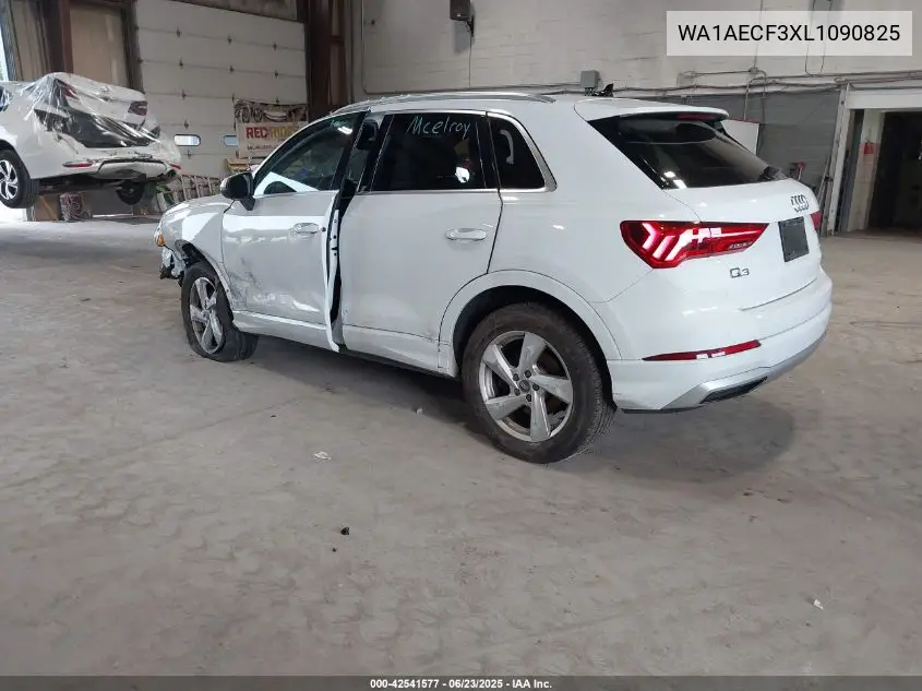 2020 Audi Q3 Premium 45 Tfsi Quattro Tiptronic VIN: WA1AECF3XL1090825 Lot: 42541577