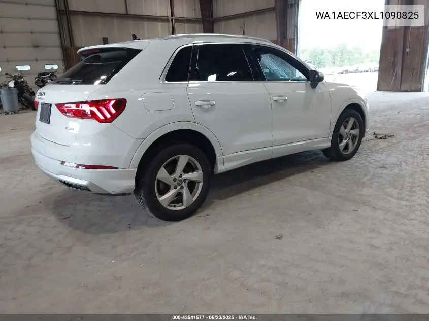 2020 Audi Q3 Premium 45 Tfsi Quattro Tiptronic VIN: WA1AECF3XL1090825 Lot: 42541577