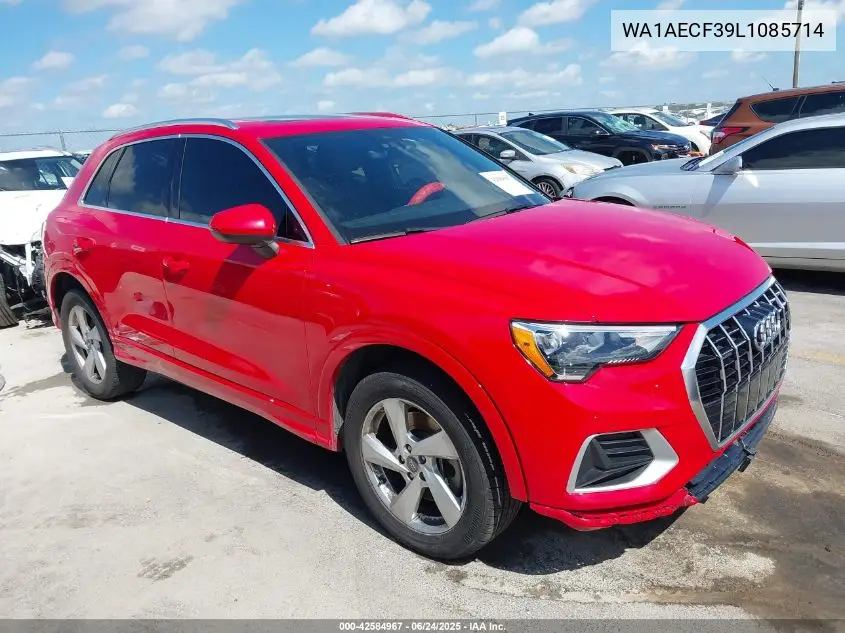 2020 Audi Q3 Premium 45 Tfsi Quattro Tiptronic VIN: WA1AECF39L1085714 Lot: 42584967