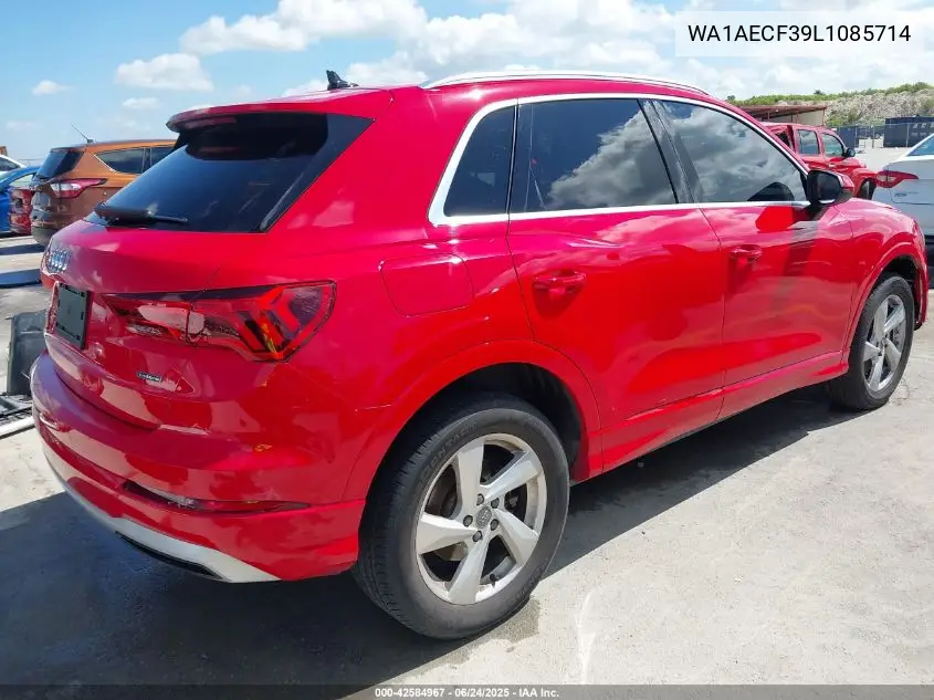 2020 Audi Q3 Premium 45 Tfsi Quattro Tiptronic VIN: WA1AECF39L1085714 Lot: 42584967