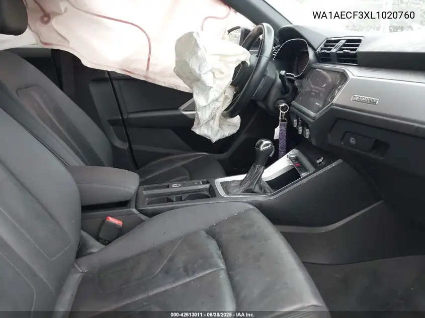 2020 Audi Q3 Premium 45 Tfsi Quattro Tiptronic VIN: WA1AECF3XL1020760 Lot: 42613011