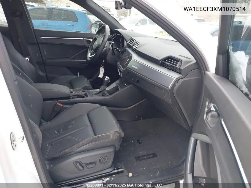 2021 Audi Q3 Premium Plus S Line 45 VIN: WA1EECF3XM1070514 Lot: 12239893