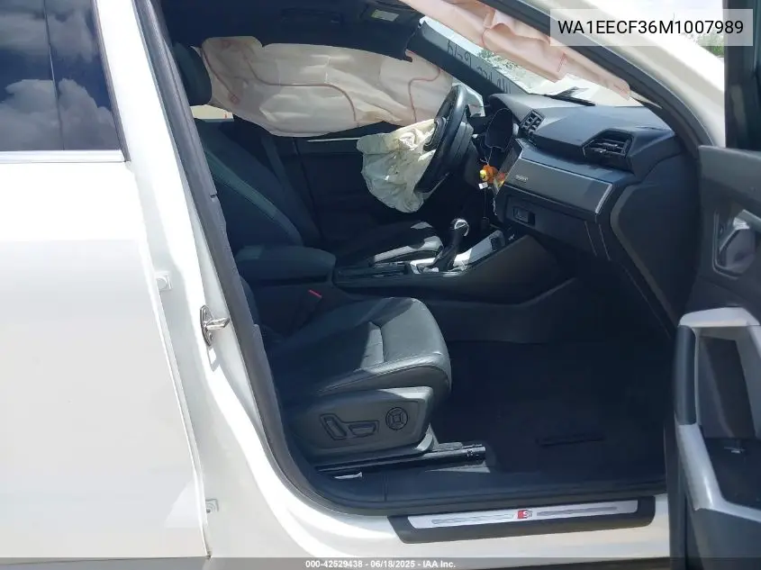 2021 Audi Q3 Premium Plus 45 Tfsi S Line Quattro Tiptronic VIN: WA1EECF36M1007989 Lot: 42529438