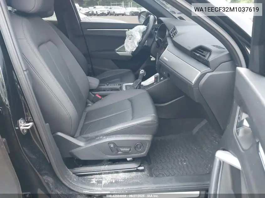 2021 Audi Q3 Premium Plus 45 Tfsi S Line Quattro Tiptronic VIN: WA1EECF32M1037619 Lot: 42584858