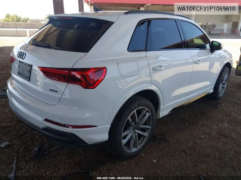 2023 Audi Q3 Premium 45 Tfsi S Line Quattro Tiptronic VIN: WA1DECF31P1069610 Lot: 42611406