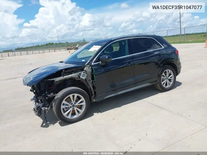 2024 Audi Q3 Premium 45 Tfsi S Line Quattro Tiptronic VIN: WA1DECF35R1047077 Lot: 42597924