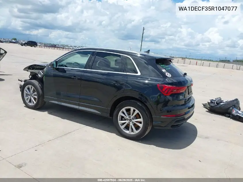 2024 Audi Q3 Premium 45 Tfsi S Line Quattro Tiptronic VIN: WA1DECF35R1047077 Lot: 42597924