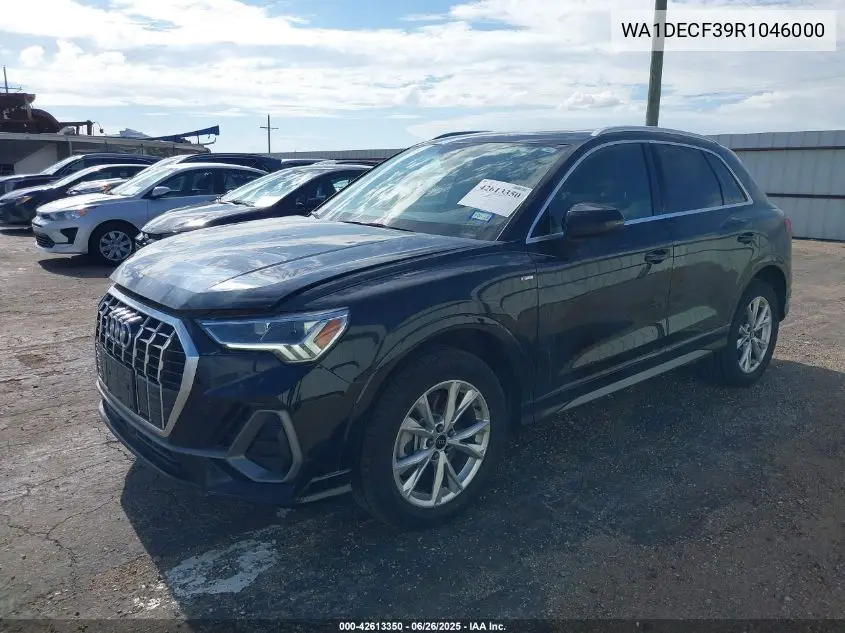 2024 Audi Q3 Premium 45 Tfsi S Line Quattro Tiptronic VIN: WA1DECF39R1046000 Lot: 42613350