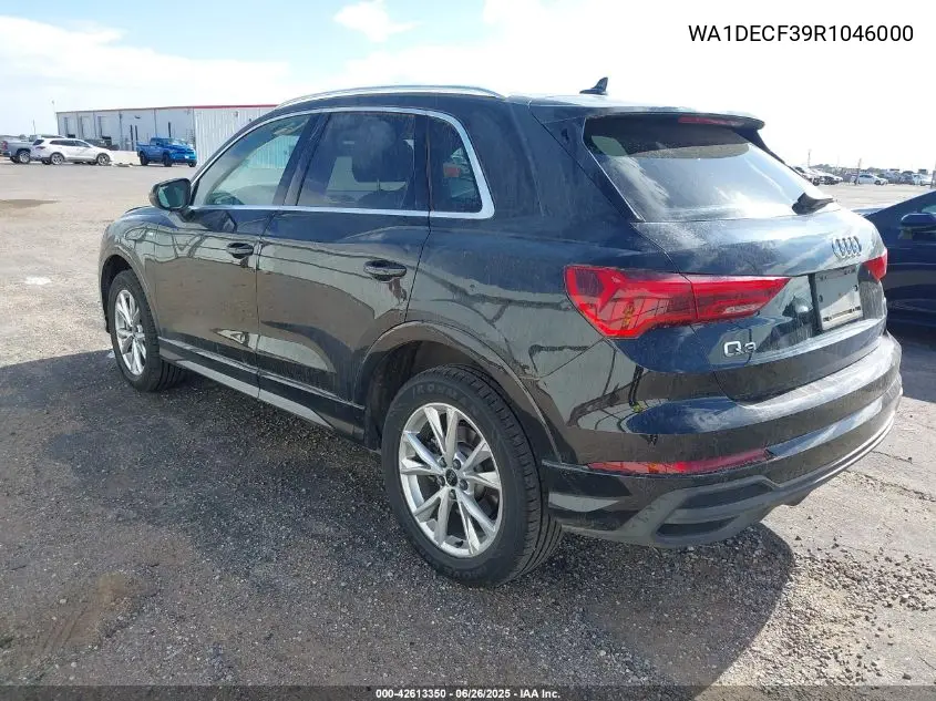2024 Audi Q3 Premium 45 Tfsi S Line Quattro Tiptronic VIN: WA1DECF39R1046000 Lot: 42613350