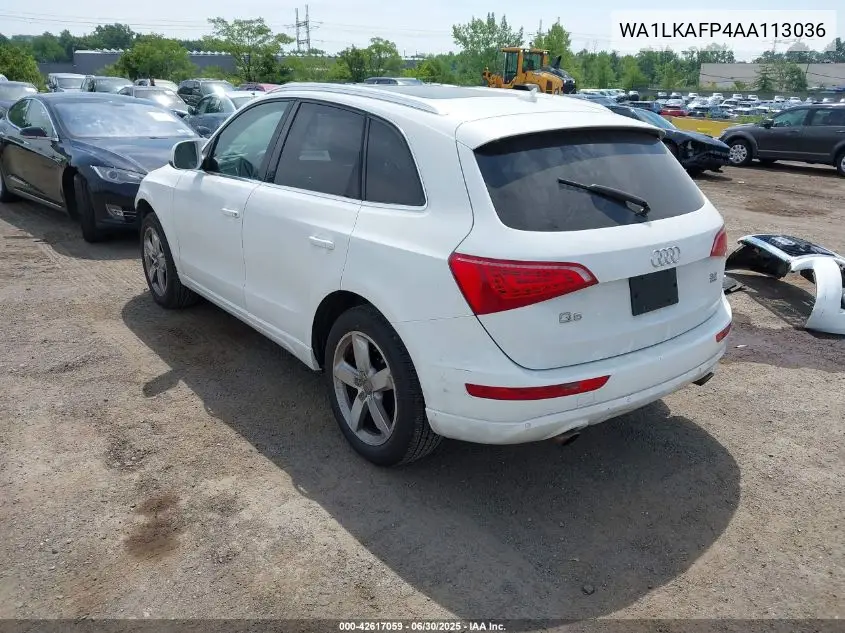 2010 Audi Q5 3.2 Premium VIN: WA1LKAFP4AA113036 Lot: 42617059