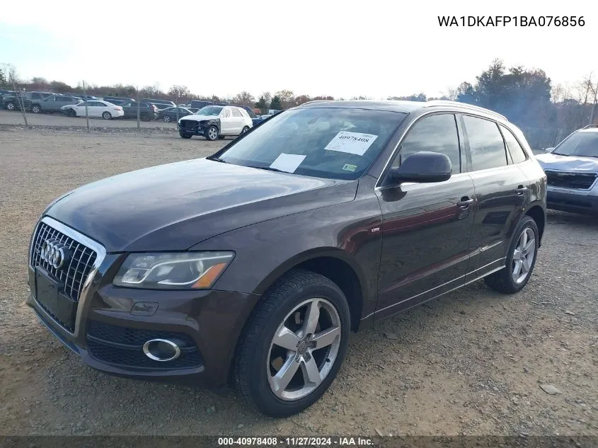 2011 Audi Q5 3.2L Premium Plus VIN: WA1DKAFP1BA076856 Lot: 40978408