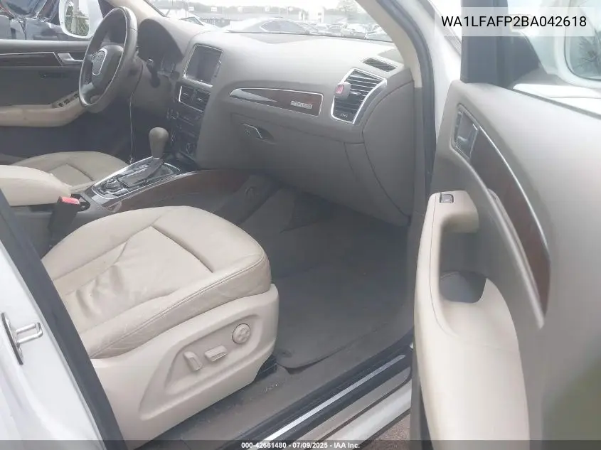 2011 Audi Q5 2.0T Premium VIN: WA1LFAFP2BA042618 Lot: 42661480