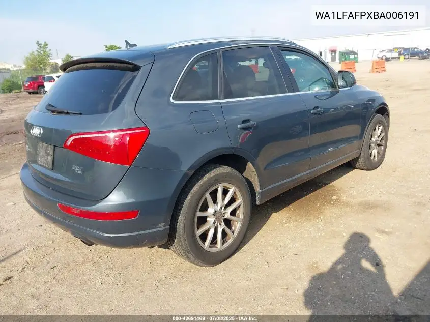 2011 Audi Q5 2.0T Premium VIN: WA1LFAFPXBA006191 Lot: 42691469