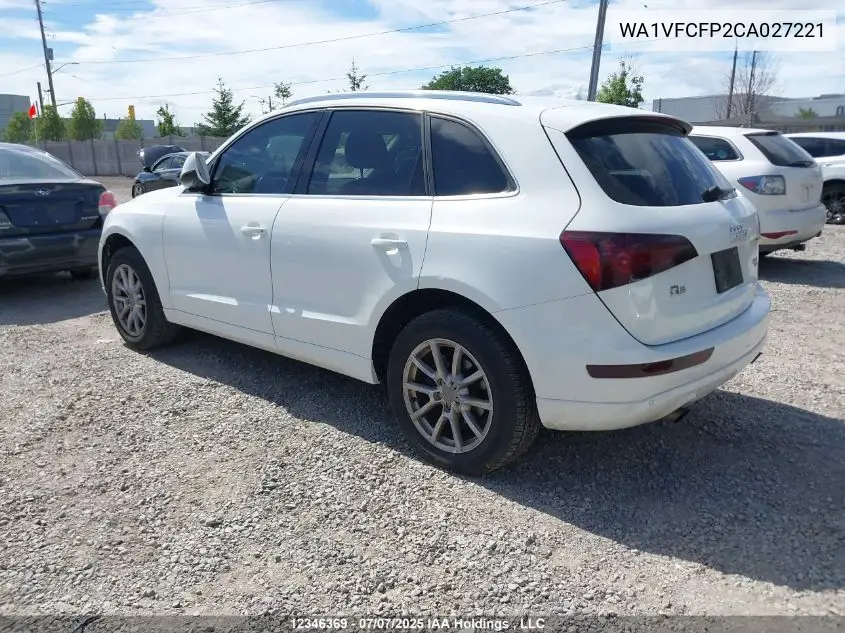 2012 Audi Q5 2.0T Premium Plus VIN: WA1VFCFP2CA027221 Lot: 12346369