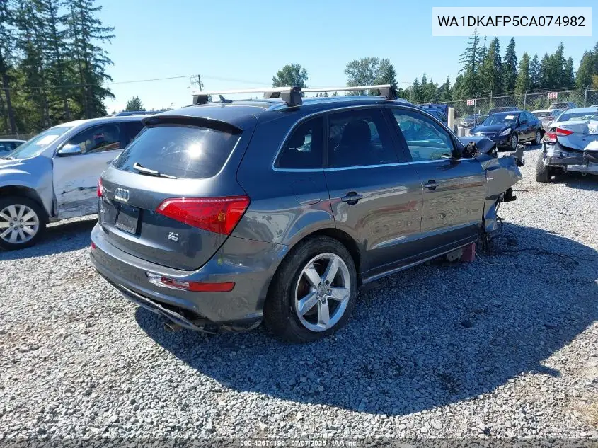 2012 Audi Q5 3.2 Premium Plus VIN: WA1DKAFP5CA074982 Lot: 42674190