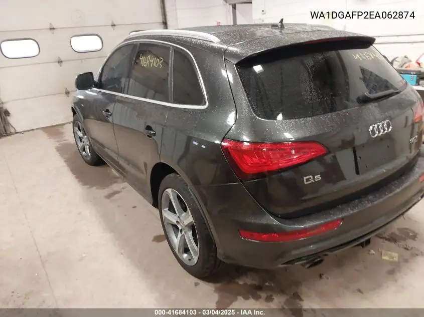 2014 Audi Q5 3.0T Premium Plus VIN: WA1DGAFP2EA062874 Lot: 41684103