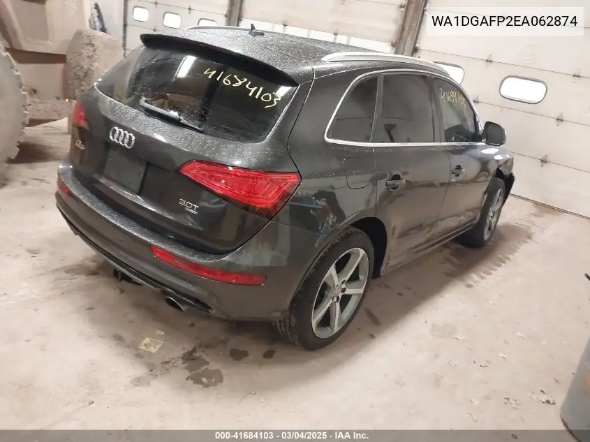 2014 Audi Q5 3.0T Premium Plus VIN: WA1DGAFP2EA062874 Lot: 41684103