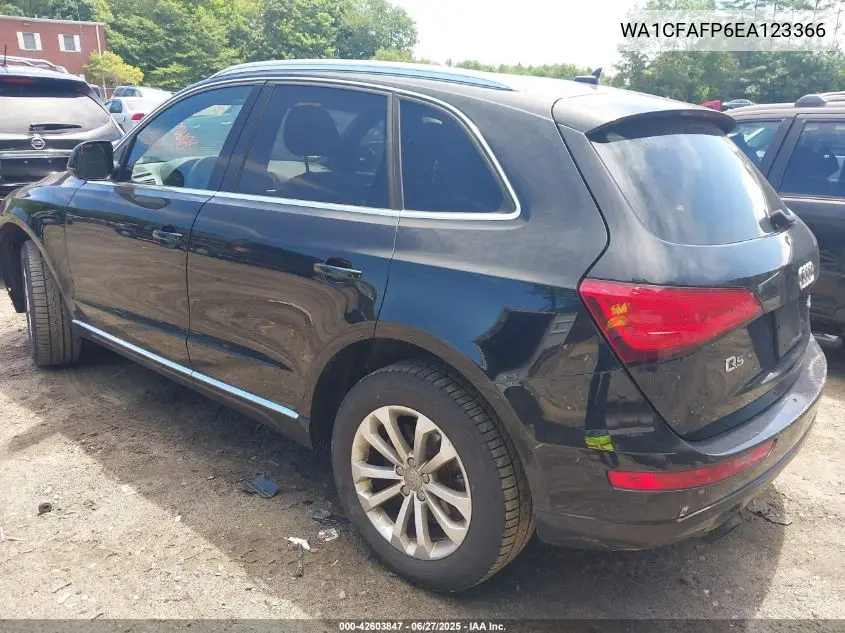 2014 Audi Q5 2.0T Premium VIN: WA1CFAFP6EA123366 Lot: 42603847