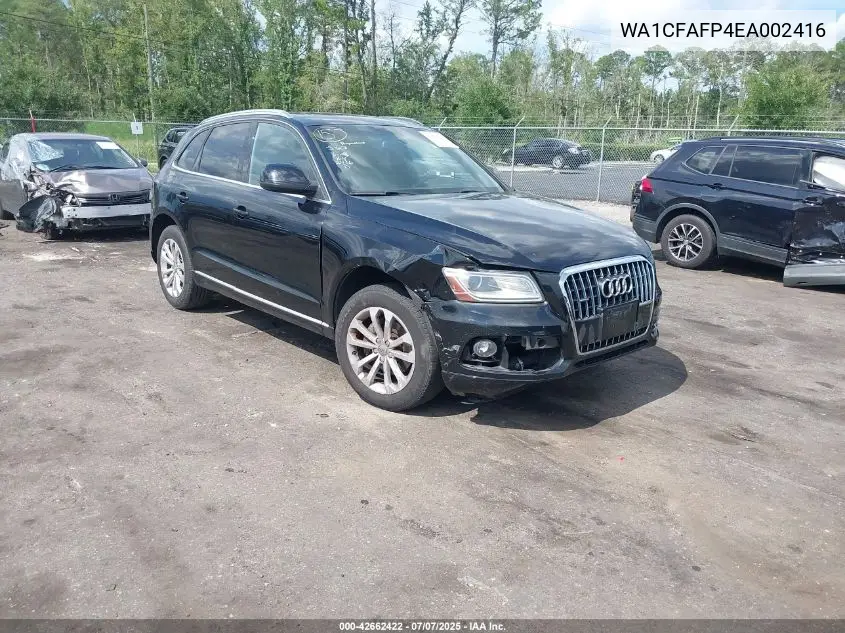 2014 Audi Q5 2.0T Premium VIN: WA1CFAFP4EA002416 Lot: 42662422